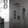 Shower Systems With 11.8"Rain Shower And High Pressure Handheld, 3 Body Jet Faucet, Rough In-Valve