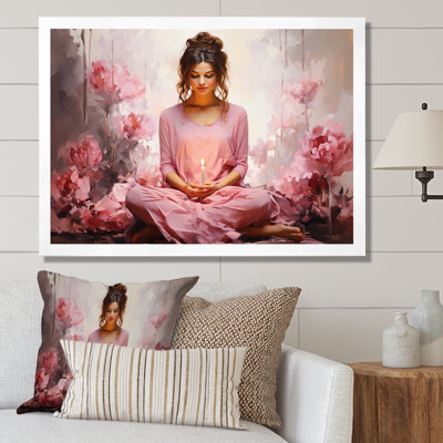 «Pink Yoga Mediation» sur impression sur toile