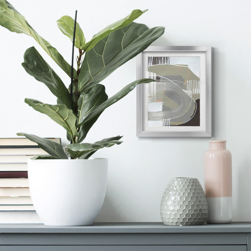 Arching Neutrals I - Impression encadrée, Argent argent
