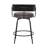 Wachapreague Swivel Counter or Bar Height Bar Stool in Gray Faux Leather, Black Powder Coated Finish-309716682