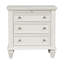 Table de chevet blanc crème avec 3 tiroirs et plateau coulissant pratique de 3 po - Rehausse le décor