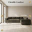 Ensemble de canapé modulaire en chenille beige à 6 places modulaire minimaliste pour le salon-701507298