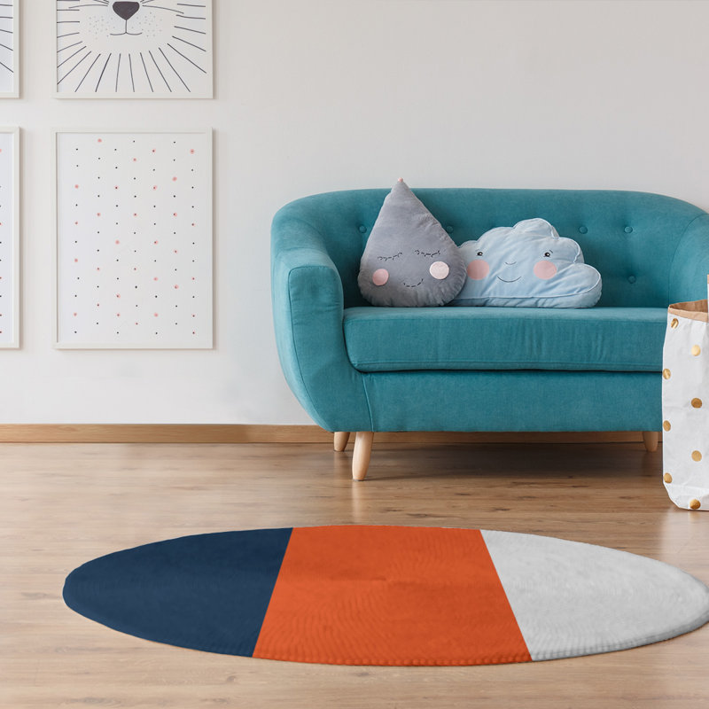 Chenille Indoor Rug, Round 5'