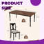 Ensemble de salle à manger extensible 7 pièces - Table de ferme avec 6 chaises rembourrées-692730698
