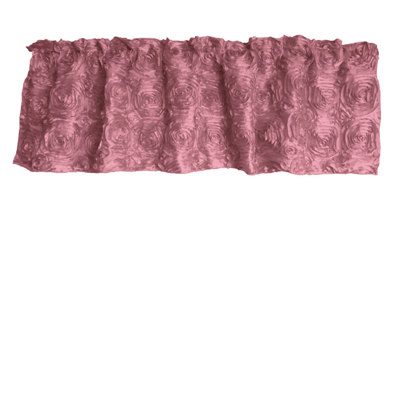 Cantonnière florale sur mesure l 54 po, Vieux rose, L 54 po x L 16 po