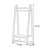 Coat Rack with Rattan Drawer Hooks Multi - Storage