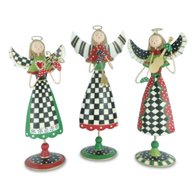 Rejoicing Tin Angels, Set Of 3