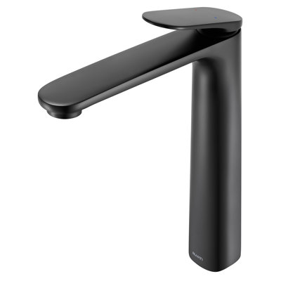 Ruvati Este Single Handle Stacked Vessel Bathroom Faucet in Matte Black 