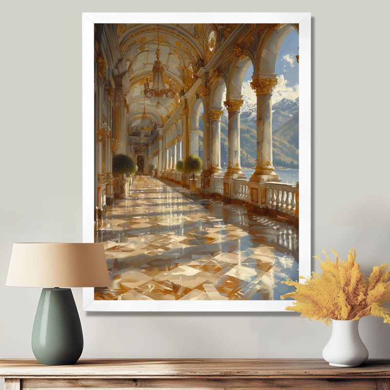 Or gris, été, Renaissance française, château, art mural, Toile encadrée blanche avec une seule photo