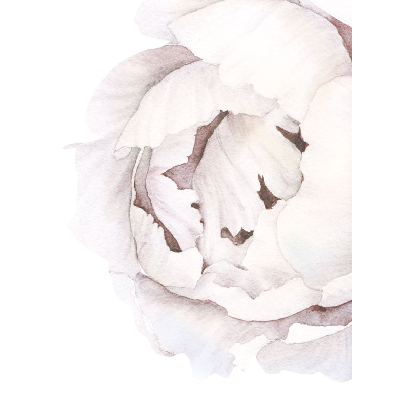 Adhésif décoratif pivoine Wanette, Blanc