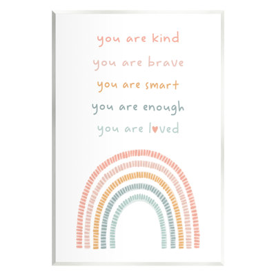 Bb-678-Wood " Inspirational Pastel Rainbow " by Lil' Rue