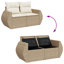 142cm Wide Patio Sofa with Cushions