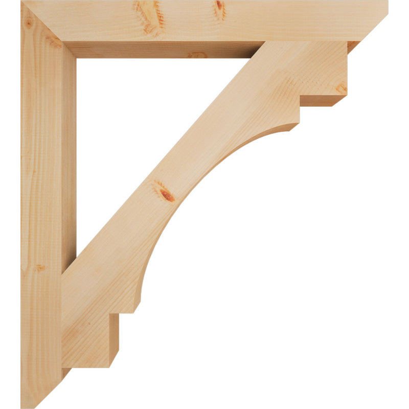 Support en bois / corbeau, Douglas (lisse), H 40 po x l 3,5 po x P 36 po