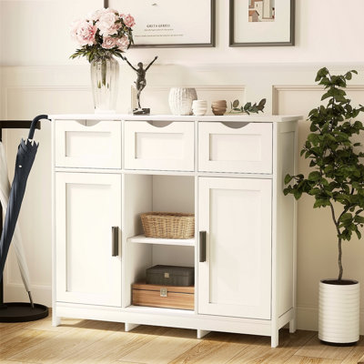 Storage Cabinets,Wooden Floor Cabinet,With Drawers And Shelves Storage Cabinets,Accent Cabinet For Living Room,Bedroom,Bathroom Furniture Home Decor by Ophelia & Co.