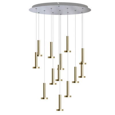 Luminaire suspendu cylindrique à 13 lumières Netice