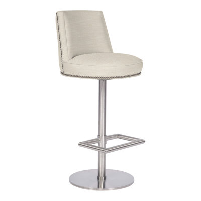 Donegal By Michael Weiss Swivel Upholstered Cotton Counter Stool