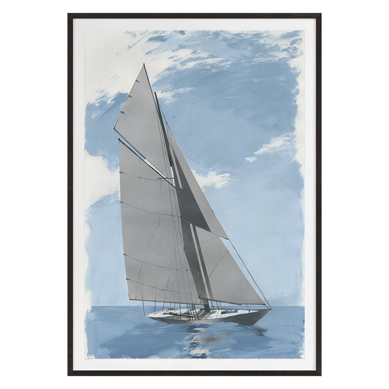 Set Sail 2 Print by Ngo, PC, Gray Framed, 50" H x 35" W