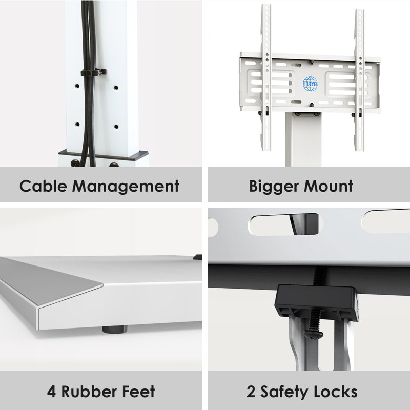 FITUEYES Swivel Floor TV Stand for 26-65 Inch TVs