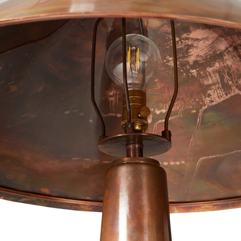 Romani Floor Lamp, Iridescent Acid Wash, Yellow Brown, Metal