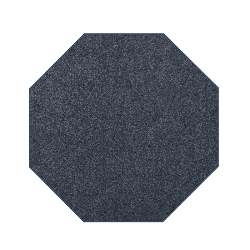 Modern Plush Pet and Kids Friendly Solid Color Petrol Blue Area Rugs, Stain & Fade Resistance, Perfect for Living Room, Dining Room, Bedroom, Playroom and Kidsroom, Event, Wedding, Amberlynne Binded Rug