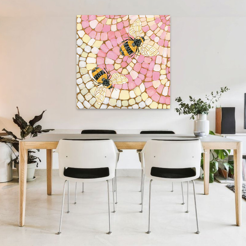 Botanical Mosaic Iii, art contemporain, H 36 po x l 36 po