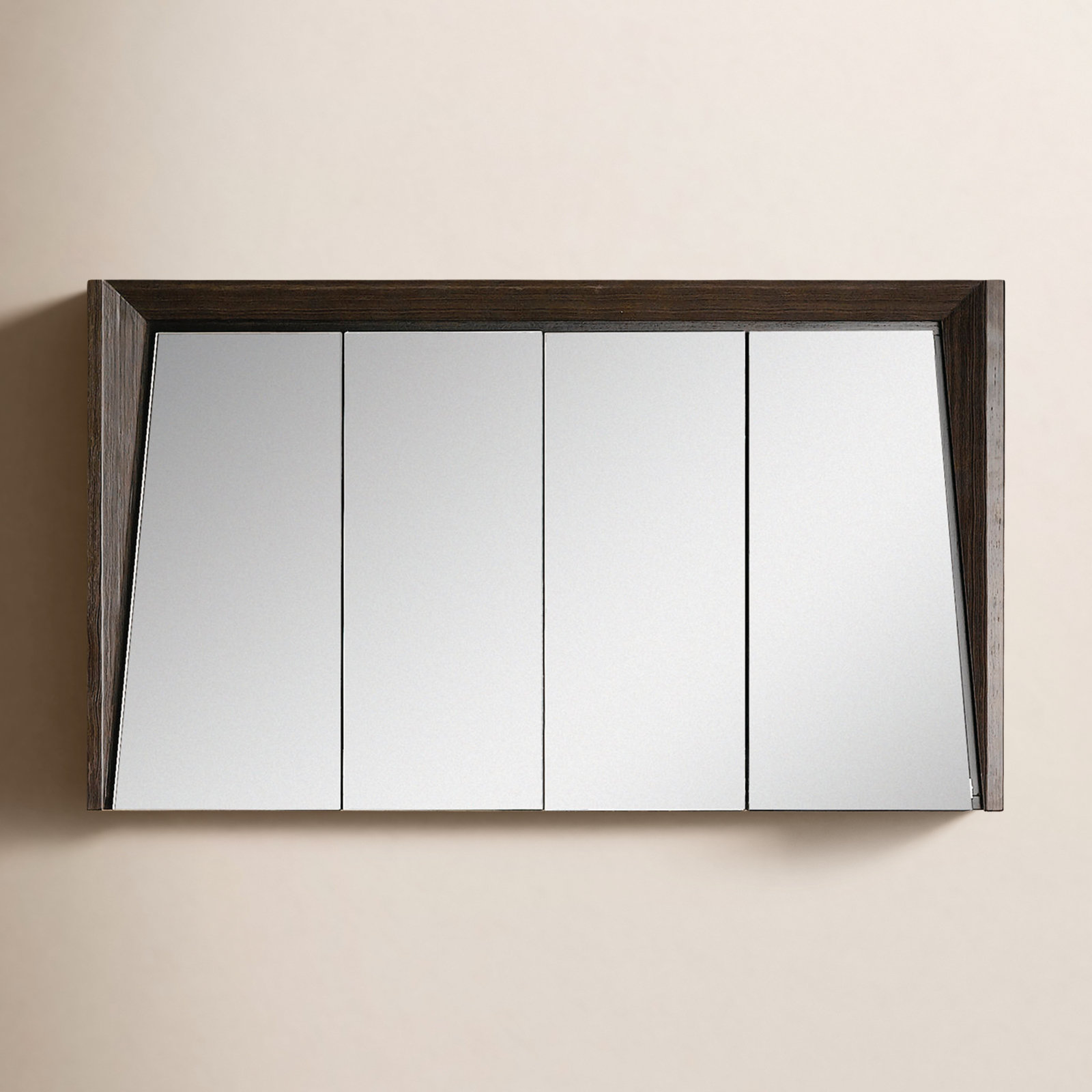 Heyer Surface Medicine Cabinet, Ebony Wave, 27.13" H x 47.24" W x 6" D