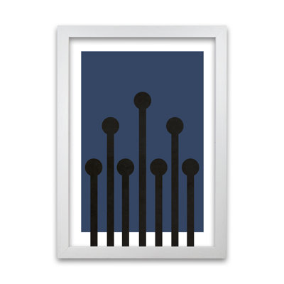 Black And Blue Scandinavian Art - Print