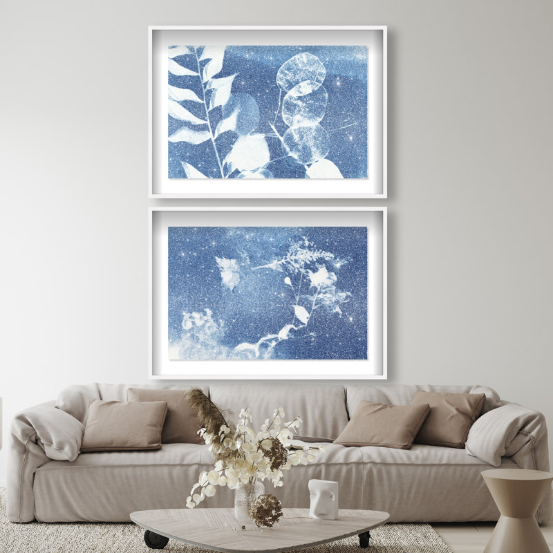 Faded Poetry Set Shadowbox Floral & Botanical Print by Oliver Gal, Black Frame, 15 x 10, 46.5"H x 31.5"W, White Shadowbox