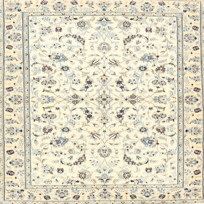 Tapis gris/crème traditionnel