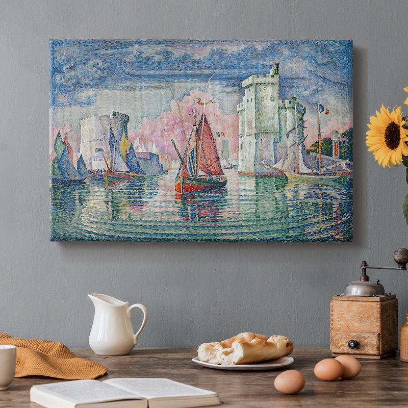 Le port de La Rochelle-Paul Signac-Toile tendue avec châssis-1915, 8 x 12