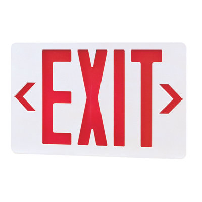 Rockford 12" LED Standard Exit Sign with White Housing