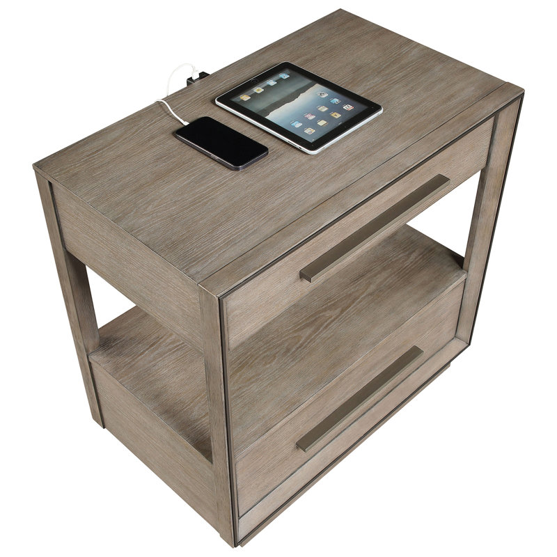Table de chevet 2 tiroirs Prescott