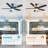 Ceiling Fans With Lights And Remote - 52 Inch Flush Mount Ceiling Fan With Noiseless Reversible DC Motor Timer LED Ceiling Fan For Bedroom Living Room Dining Room-197777880-197777886