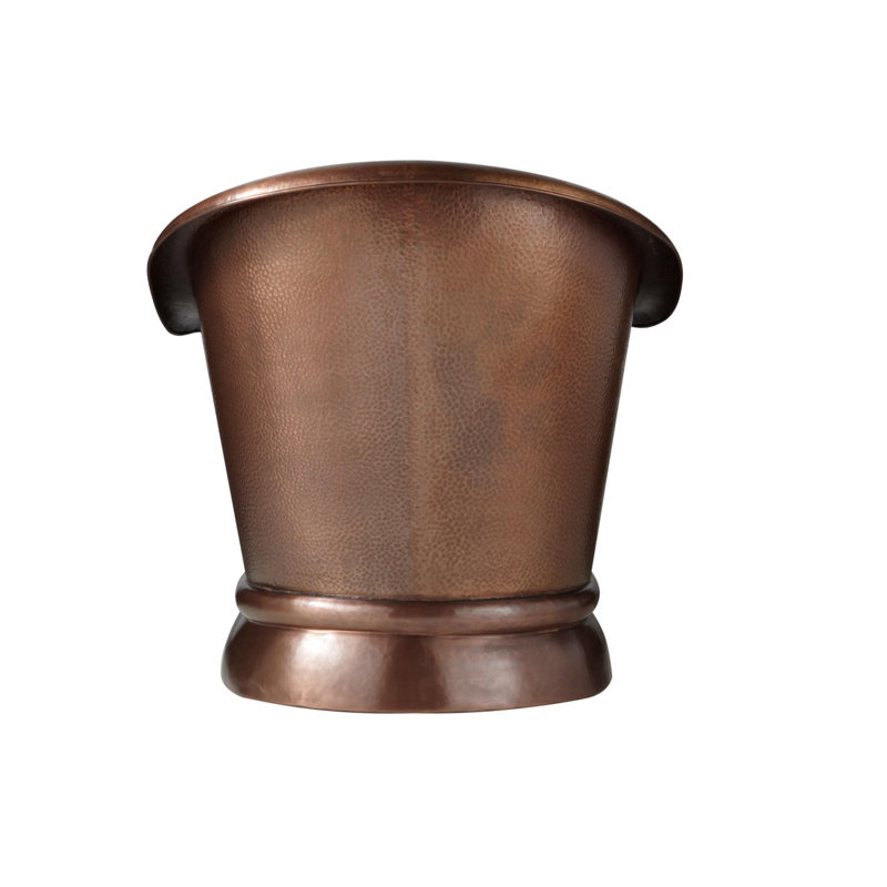 1676.4mm x 838.2mm Freestanding Soaking Copper Bathtub