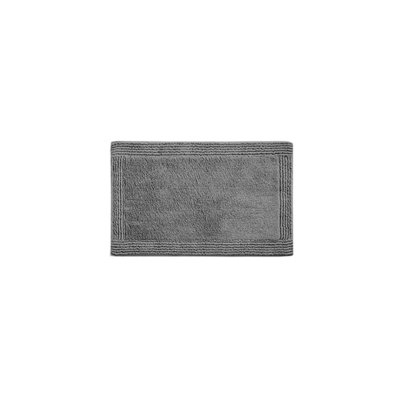 Tapis pour salle de bain 100% coton gris anthracite, 21 x 34 po, 3000 g / m², réversible et exquis, lavable à la machine, tapis antidérapant