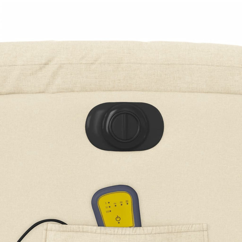Upholstered Massage Chair, Cream Fabric