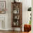 Black Walnut Color Tempered Glass + Solid Wood Display Cases