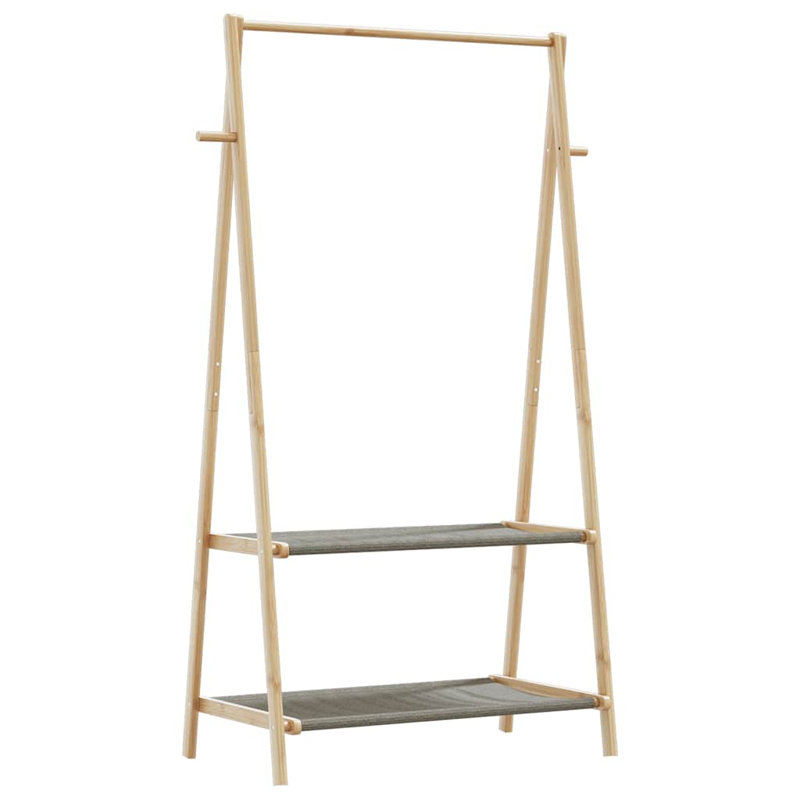  Clothes Rack With Shelves 37.8"X17.9"X59.3" Bamboo