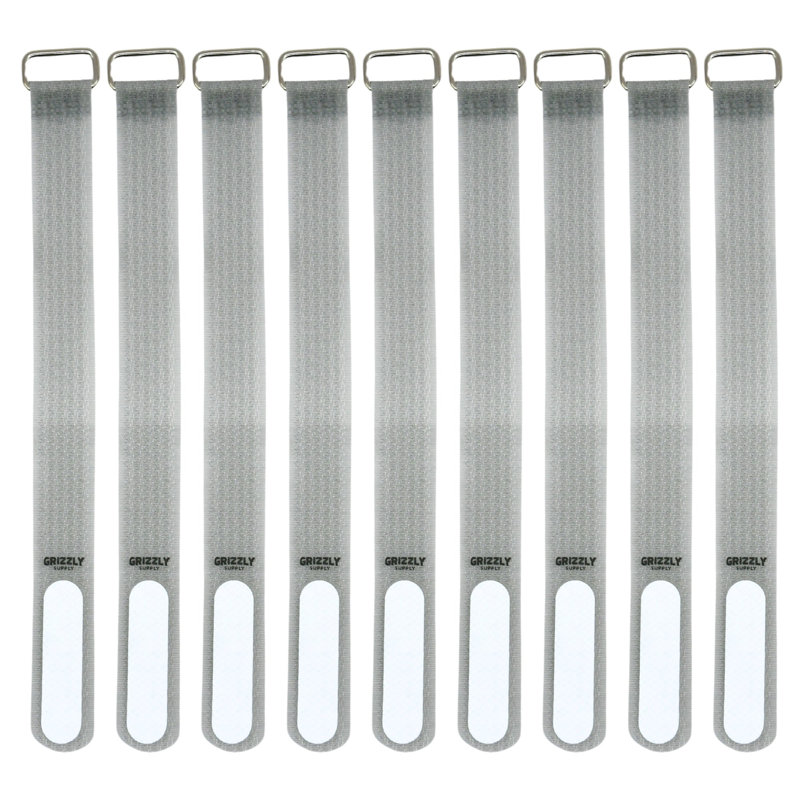 8" Hook and Loop Cinch Strap 9/pk