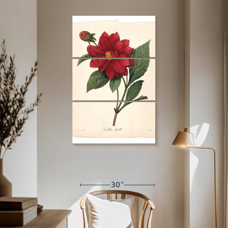 Rouge botanique II, H 65 po x l 42 po
