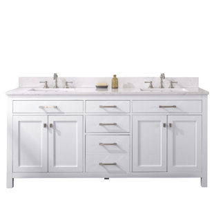 Belvedere Grey 30-inch Bathroom Vanity with Marble Top - Bed Bath