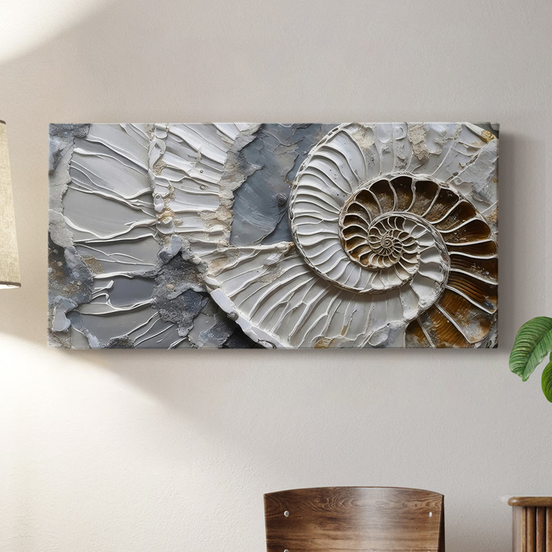 Plaster Dreams V- Toile tendue avec châssis - Prêt à accrocher, H 16 po x l 32 po