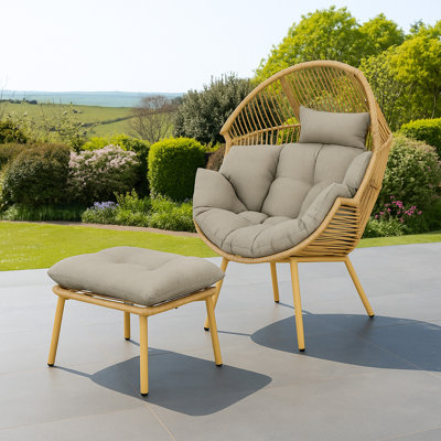 Nestara Standing Egg Chair and Stool