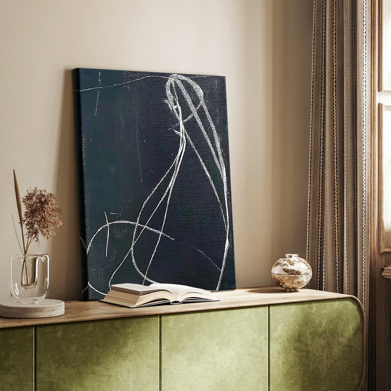 Série ABSTRACT DCXVII - Toile tendue avec châssis Premium - Prêt à être accroché, H 12 po x l 8 po