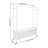 63.4 In Clothing Rack with Wheels