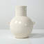 Approx. 10" High Off Whtie Ceramic Vase with Two Decorative Hooks