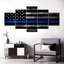 Drapeau de la police - impression sur toile tendue 5 pièces-92829149