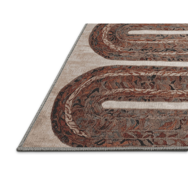 Tapis gris lavable à la machine, Rectangle 8 pi x 12 pi