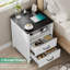 Table de bout avec 2 tiroirs Yettie