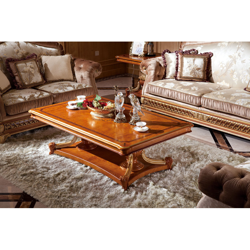 Narcissus Solid Wood Coffee Table, Walnut